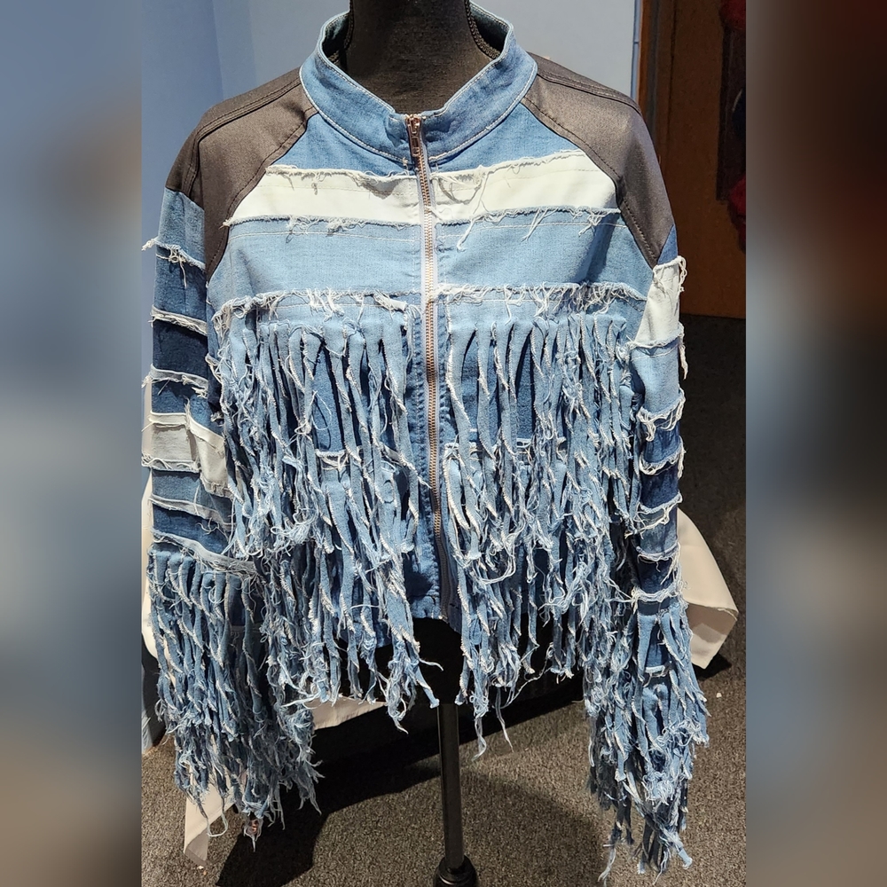 Azalea Wang Shaggy Baby Denim Jacket